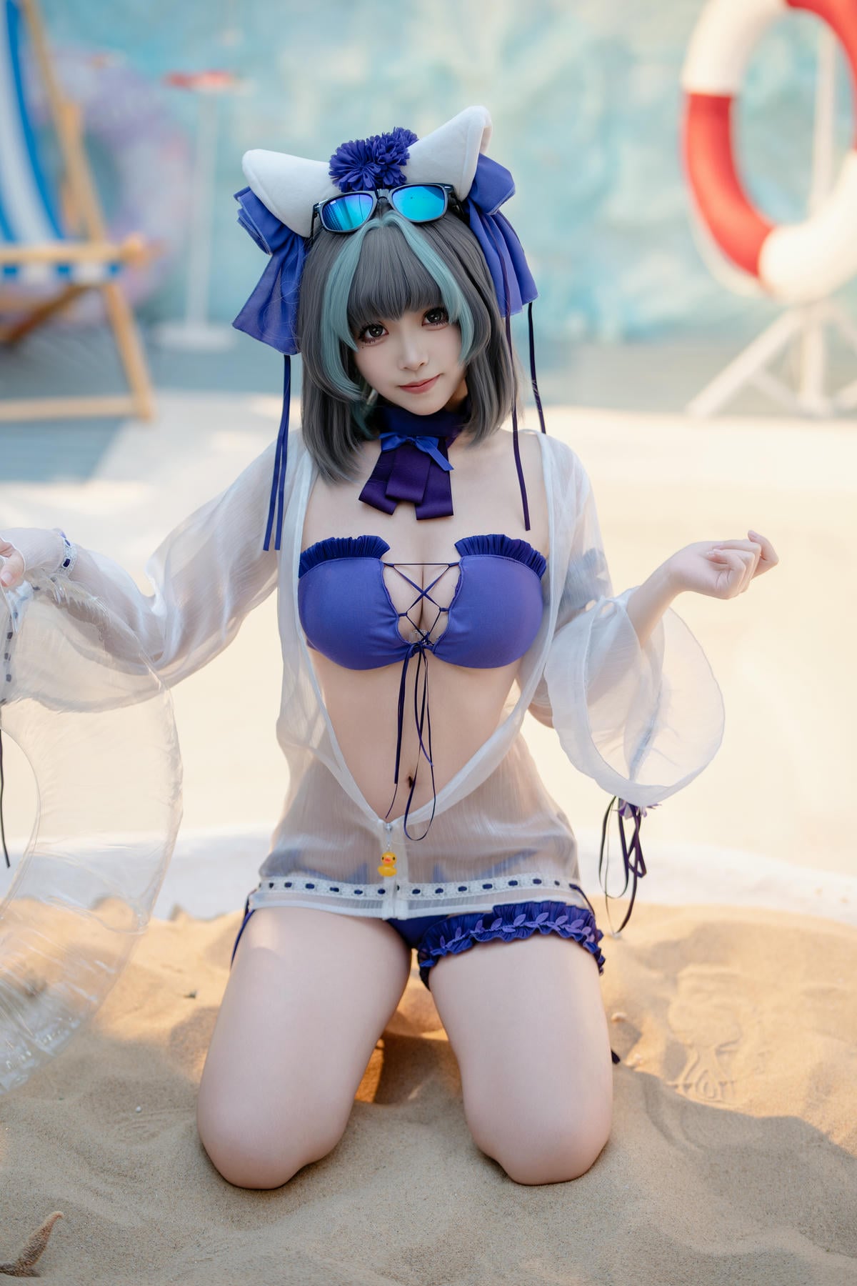 图片[2]-Bangni邦尼 cosplay Cheshire Swimsuit – Azur Lane【86P】 – COSPLAY-御萝部落