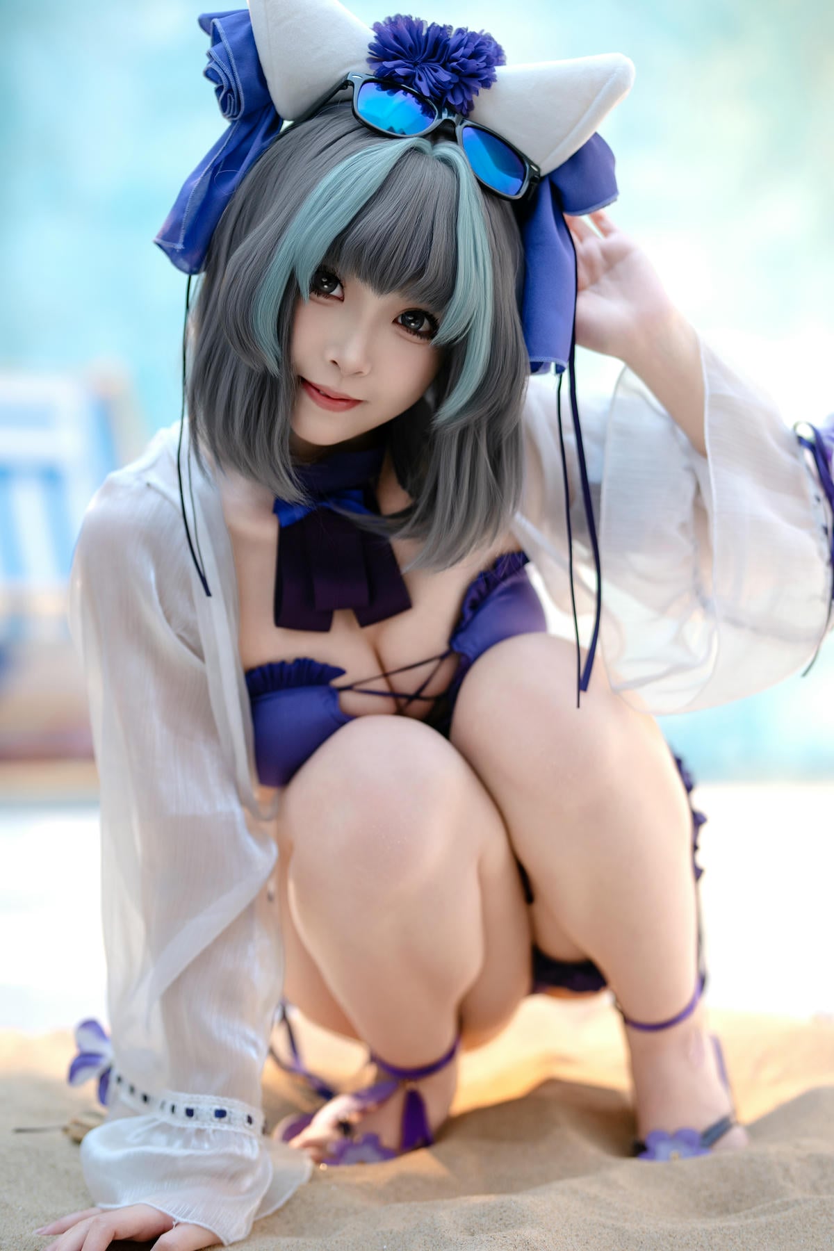 图片[6]-Bangni邦尼 cosplay Cheshire Swimsuit – Azur Lane【86P】 – COSPLAY-御萝部落