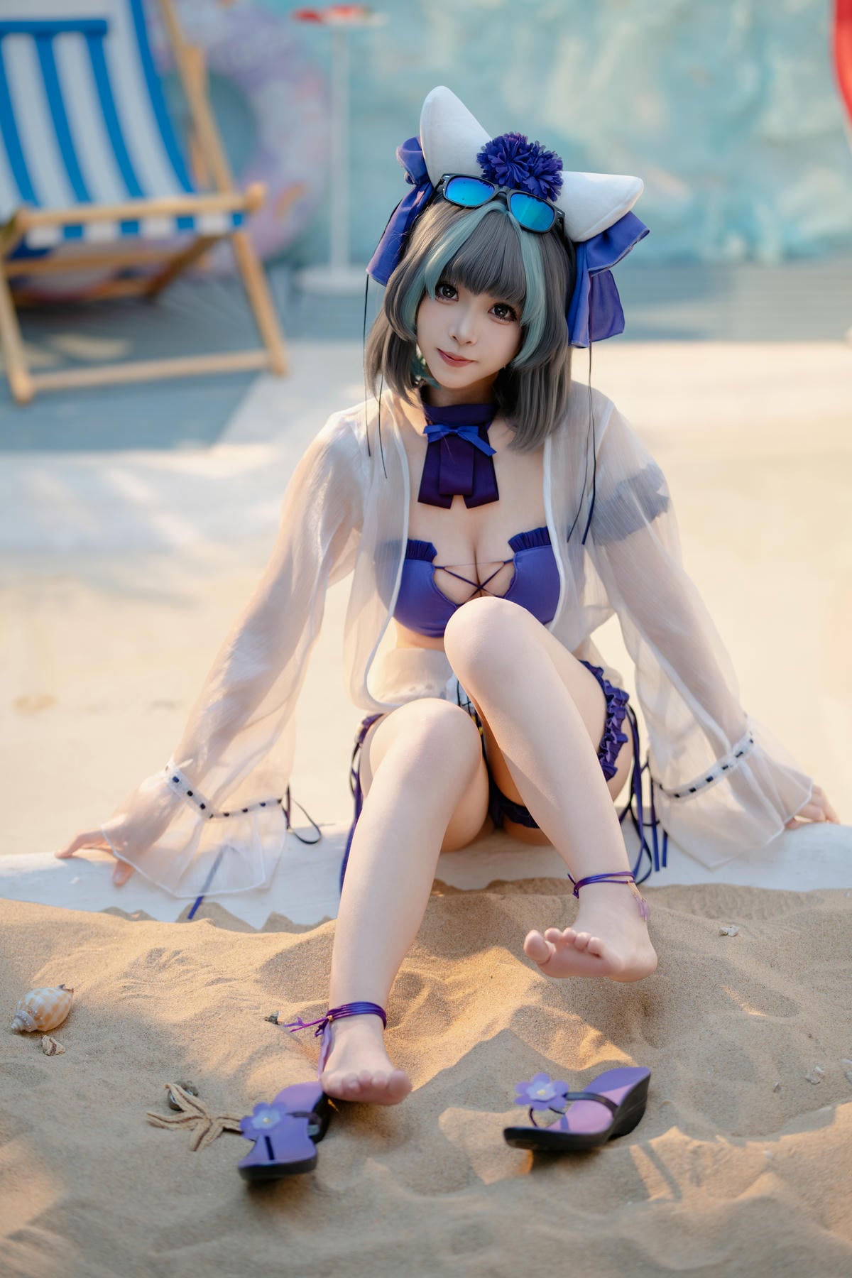 图片[11]-Bangni邦尼 cosplay Cheshire Swimsuit – Azur Lane【86P】 – COSPLAY-御萝部落