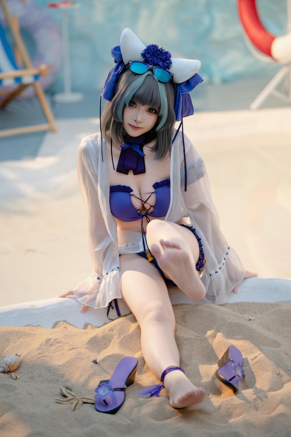 图片[13]-Bangni邦尼 cosplay Cheshire Swimsuit – Azur Lane【86P】 – COSPLAY-御萝部落
