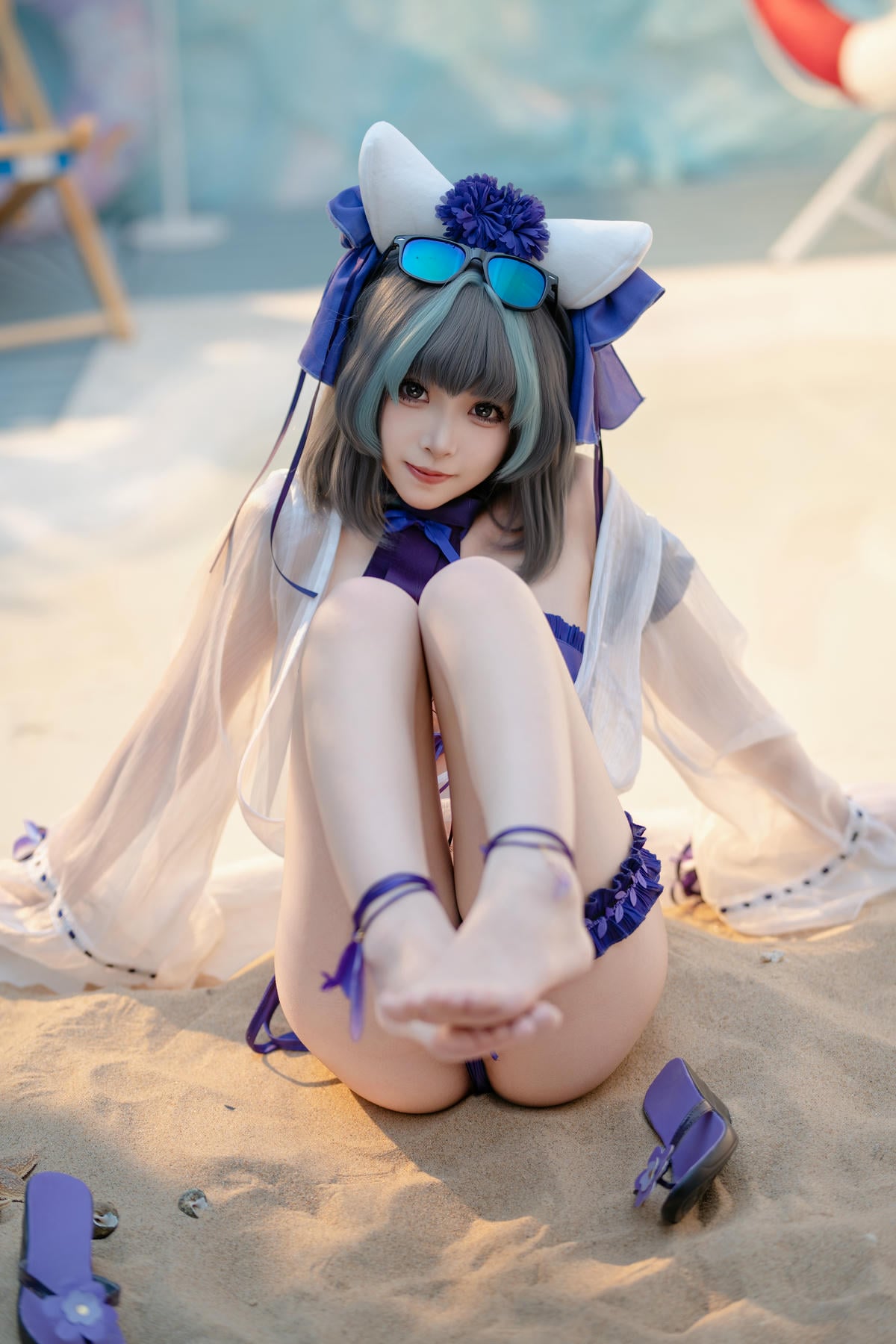 图片[23]-Bangni邦尼 cosplay Cheshire Swimsuit – Azur Lane【86P】 – COSPLAY-御萝部落
