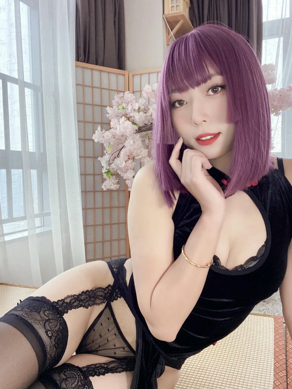 图片[57]-Money冷冷 – 高叉旗袍蕾絲裙 【107P】 – COSPLAY-御萝部落