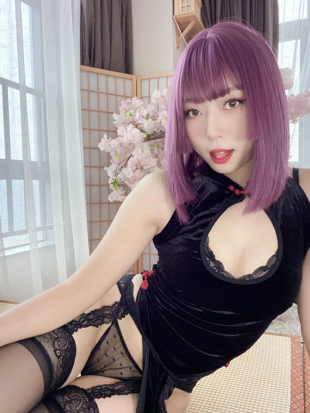 图片[58]-Money冷冷 – 高叉旗袍蕾絲裙 【107P】 – COSPLAY-御萝部落