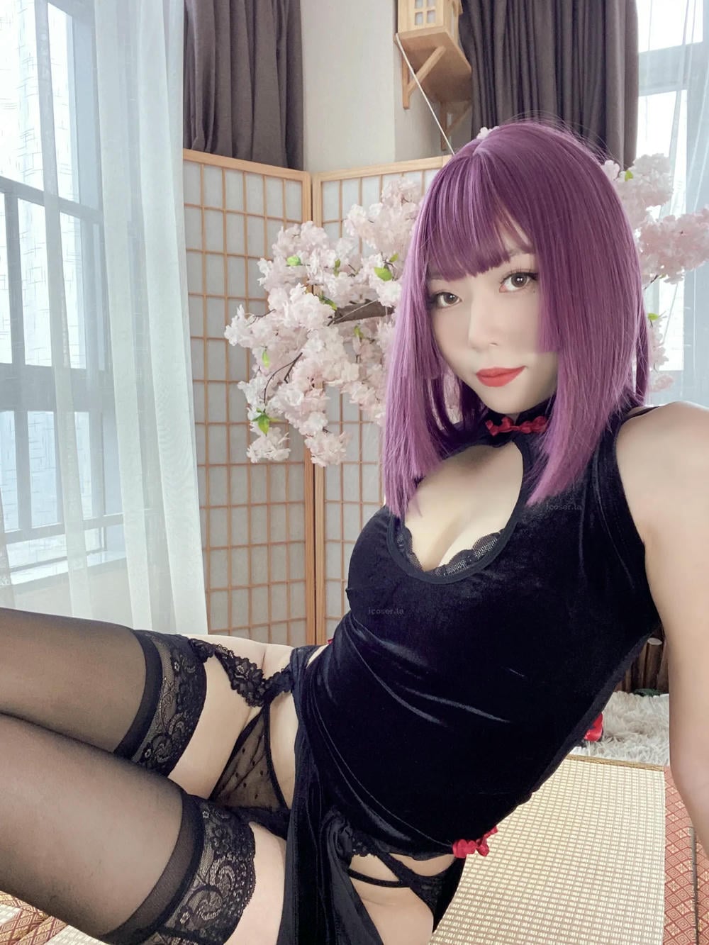 图片[59]-Money冷冷 – 高叉旗袍蕾絲裙 【107P】 – COSPLAY-御萝部落