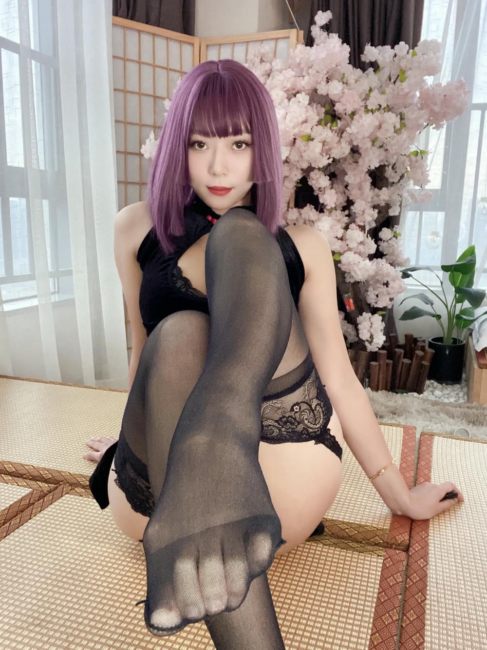 图片[79]-Money冷冷 – 高叉旗袍蕾絲裙 【107P】 – COSPLAY-御萝部落