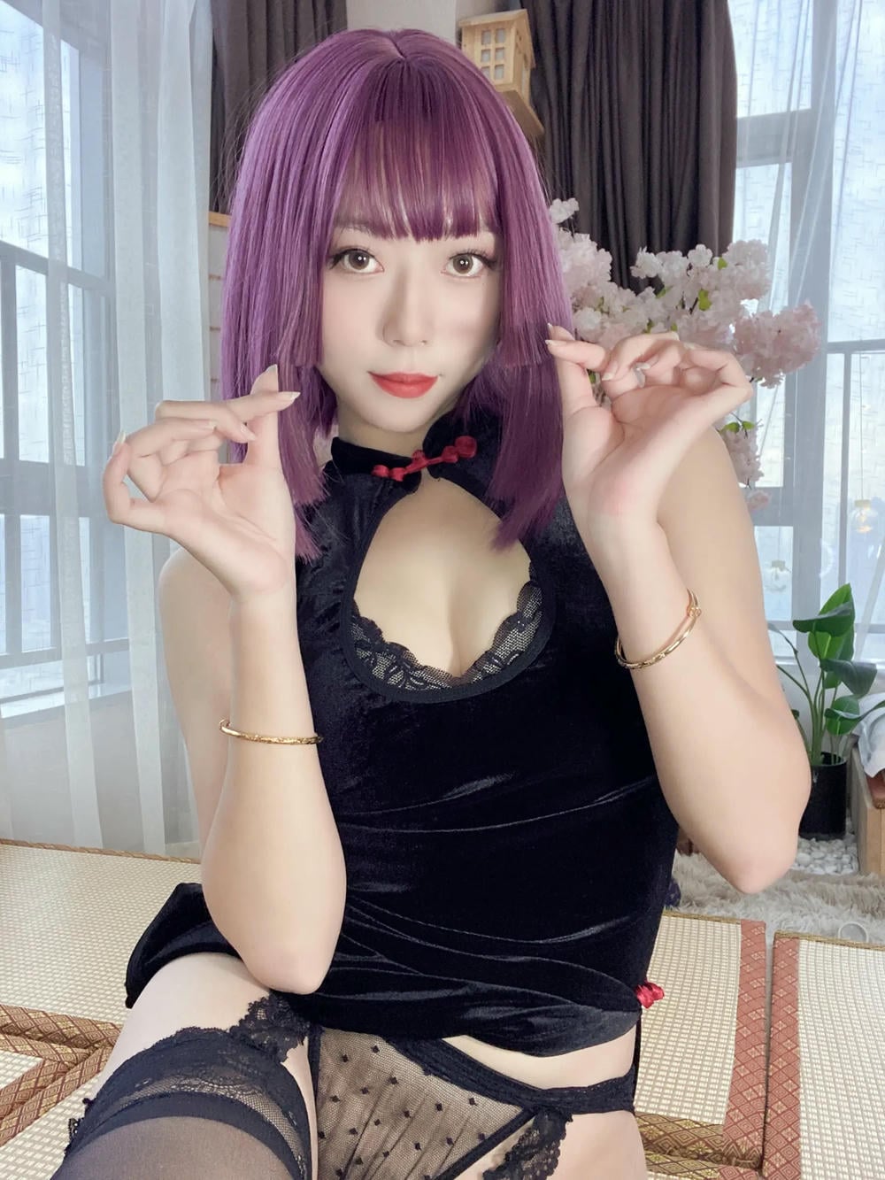 图片[93]-Money冷冷 – 高叉旗袍蕾絲裙 【107P】 – COSPLAY-御萝部落