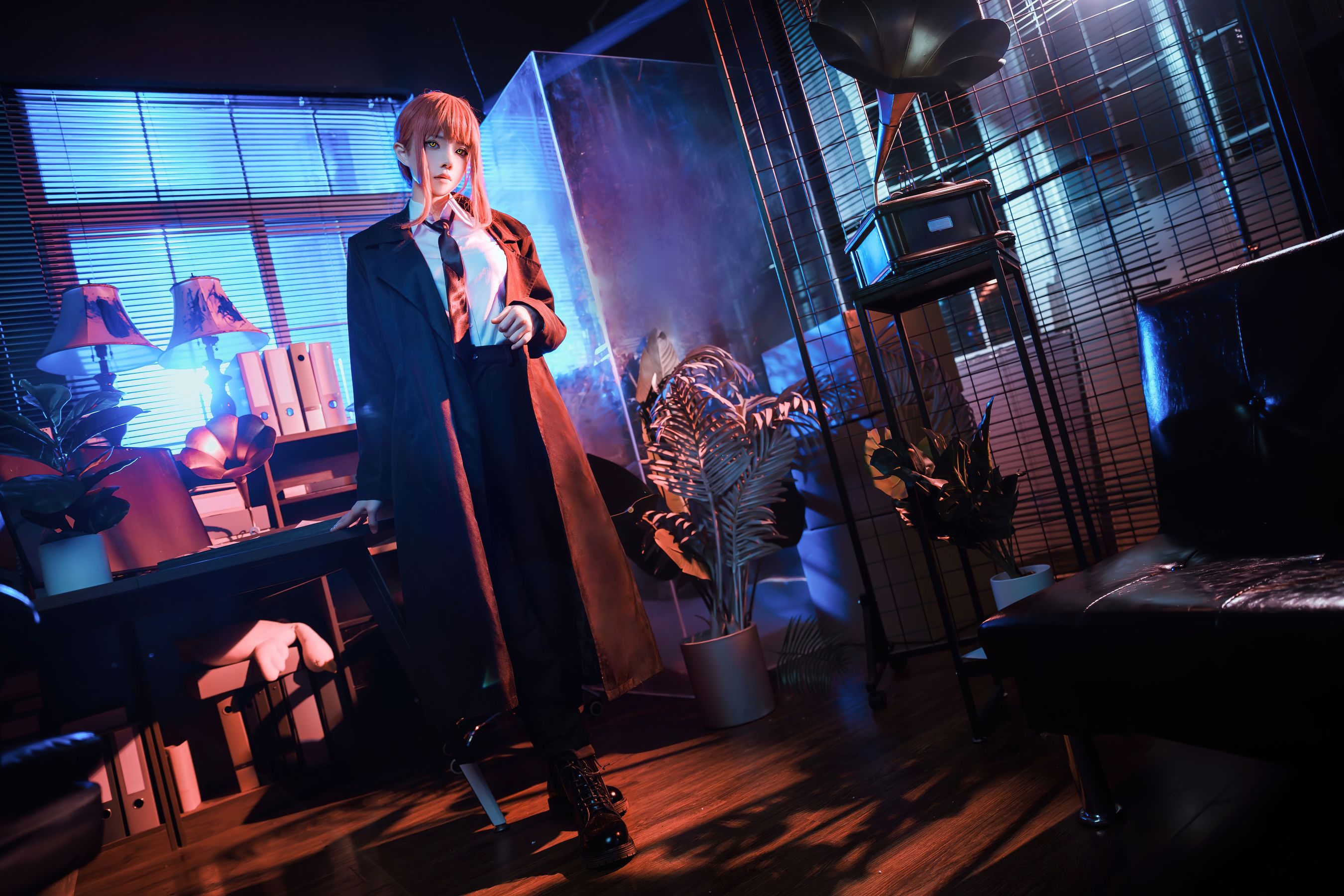 桜桃喵职场OL装扮COS玛奇玛