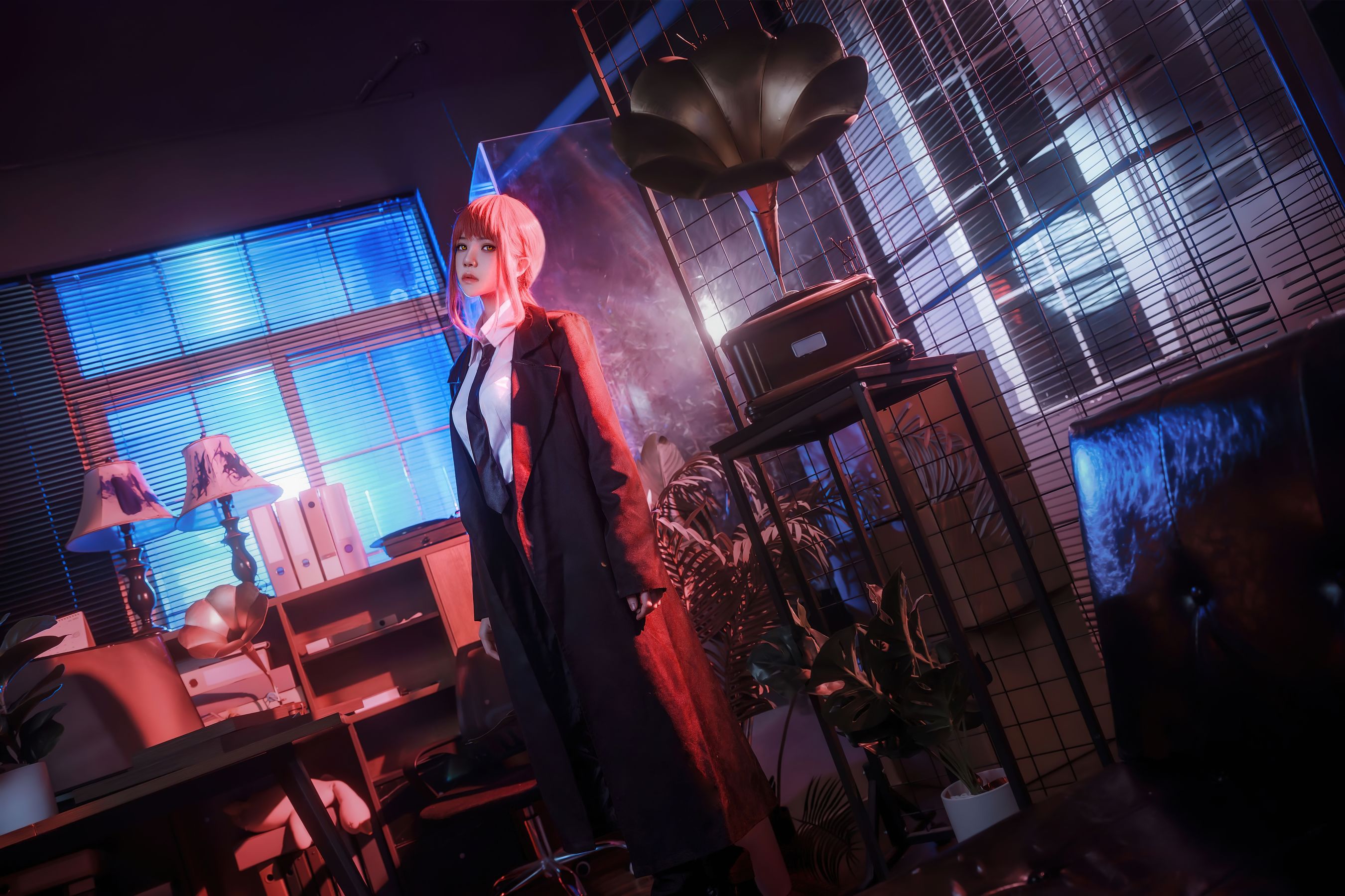 桜桃喵职场OL装扮COS玛奇玛