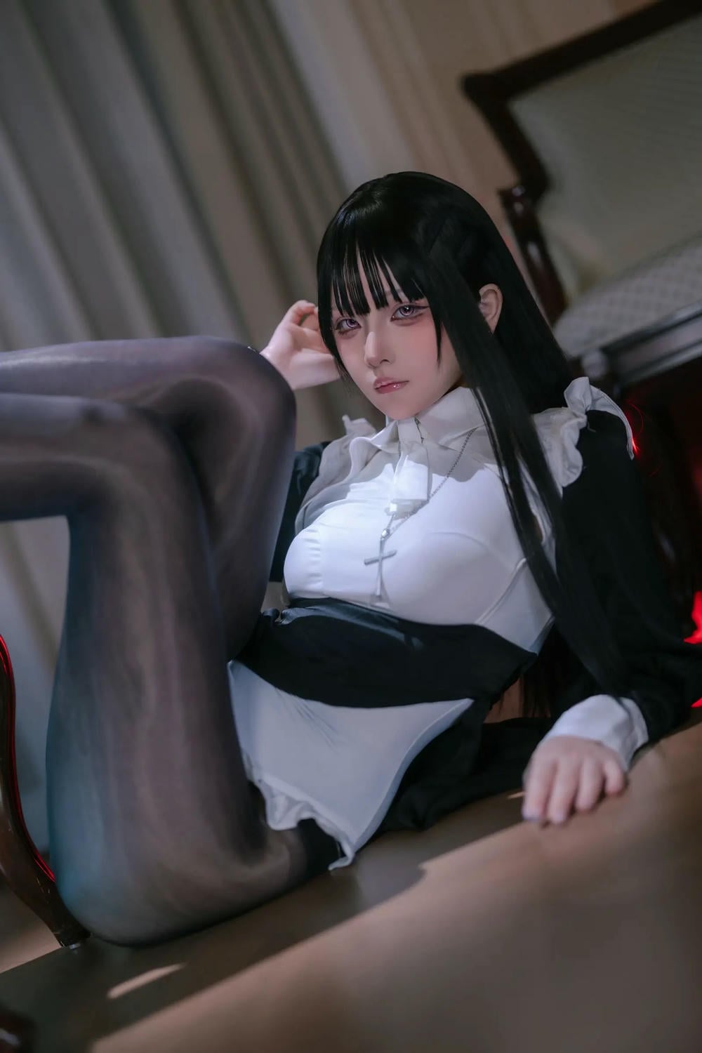 图片[24]-嶼魚 黑絲修女【40P】 – COSPLAY-御萝部落