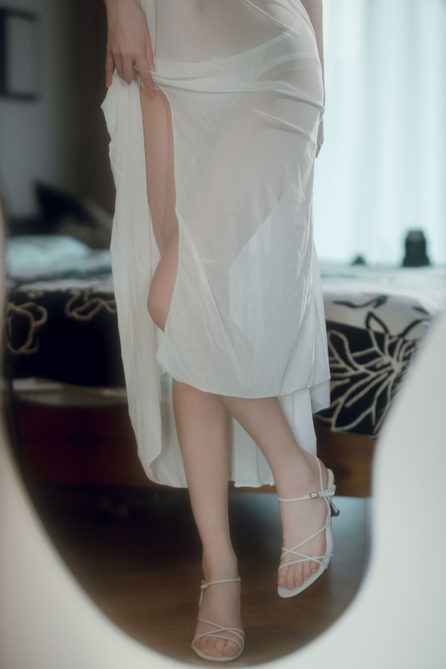 许岚LAN白裙修长美腿短发系列清纯写真